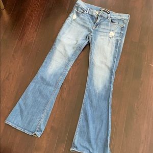 Express Mid Rise Slim Flare Jean